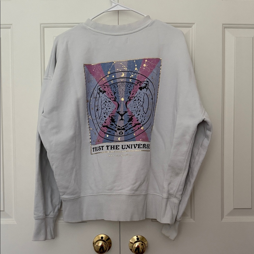 Womens Spiritual Gangster Trust the Universe Crewneck Sweater